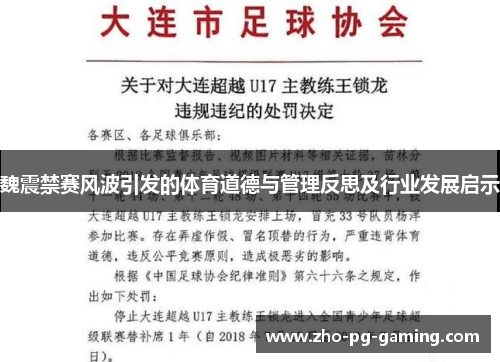 魏震禁赛风波引发的体育道德与管理反思及行业发展启示